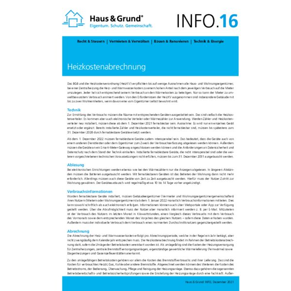 16 Heizkostenabrechnung