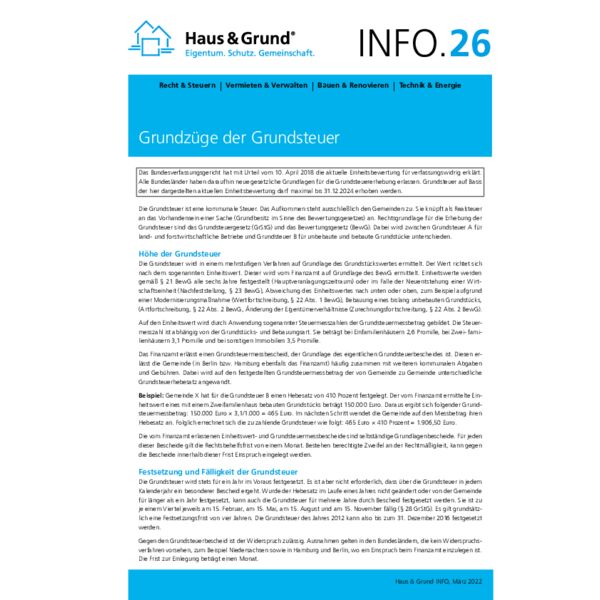 26 Grundzüge der Grundsteuer