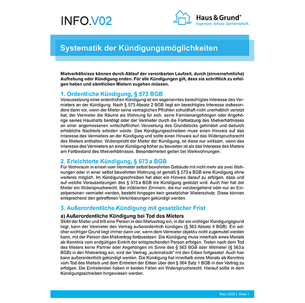 V02 Systematik der Kündigungsmöglichkeiten