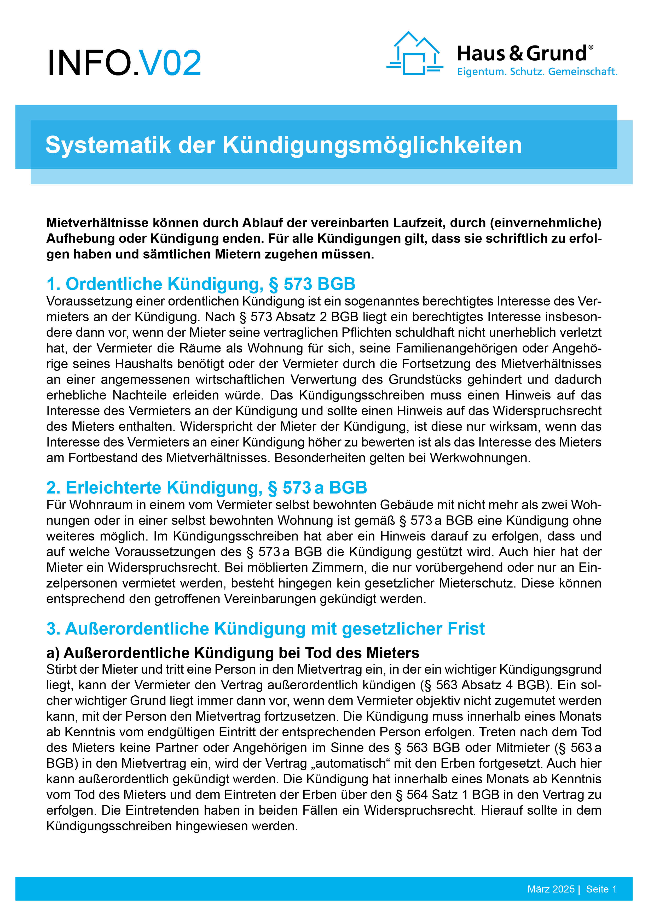 V02 Systematik der Kündigungsmöglichkeiten