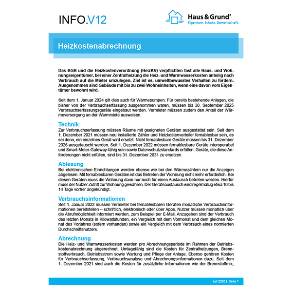 V12 Heizkostenabrechnung