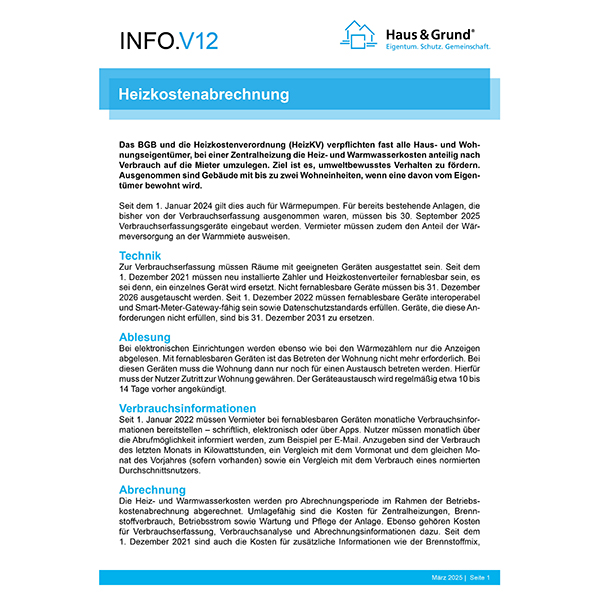 V12 Heizkostenabrechnung
