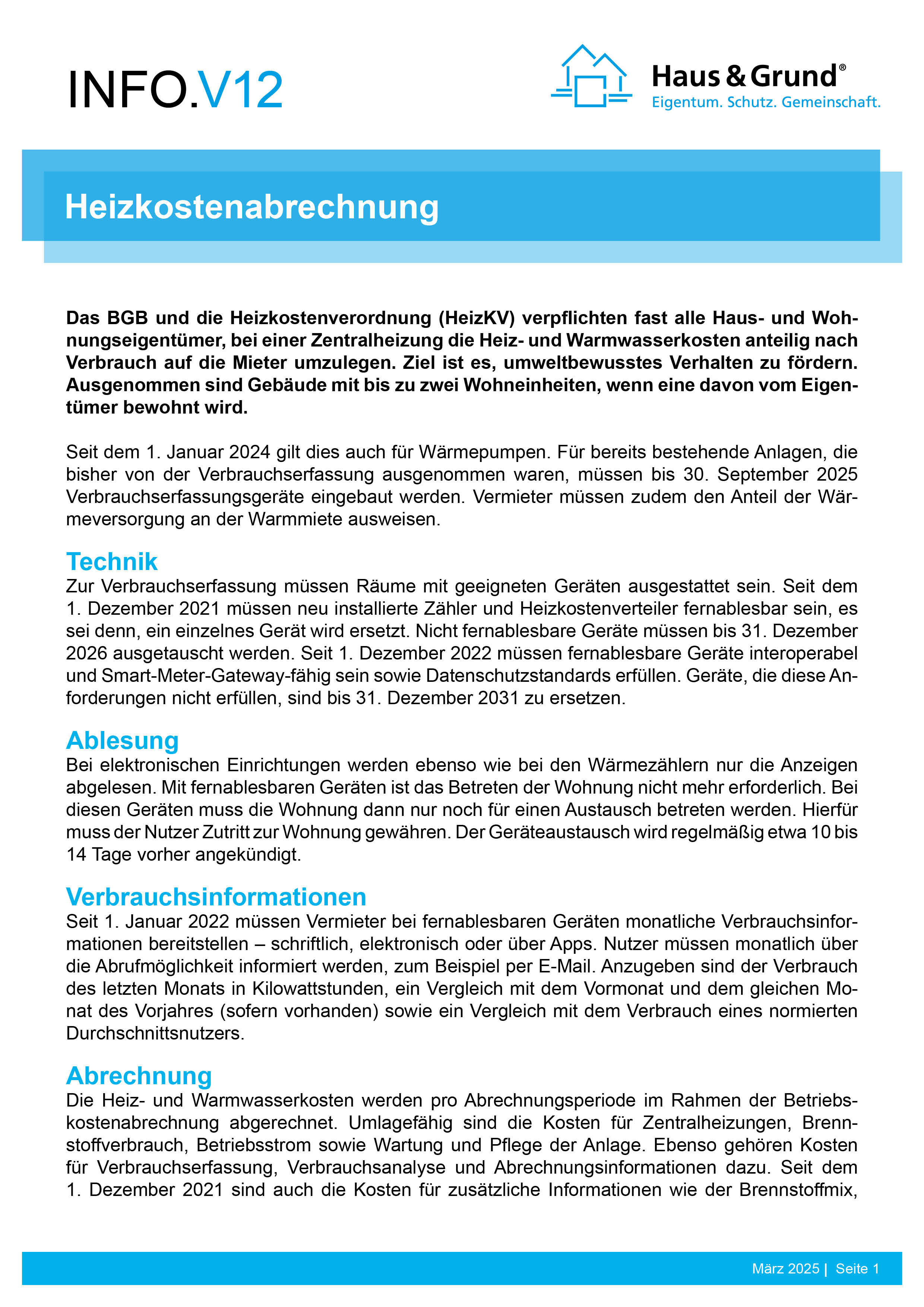 V12 Heizkostenabrechnung