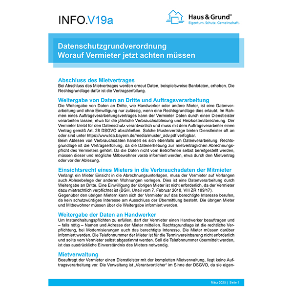 V19a DSGVO-Worauf Vermieter jetzt achten müssen