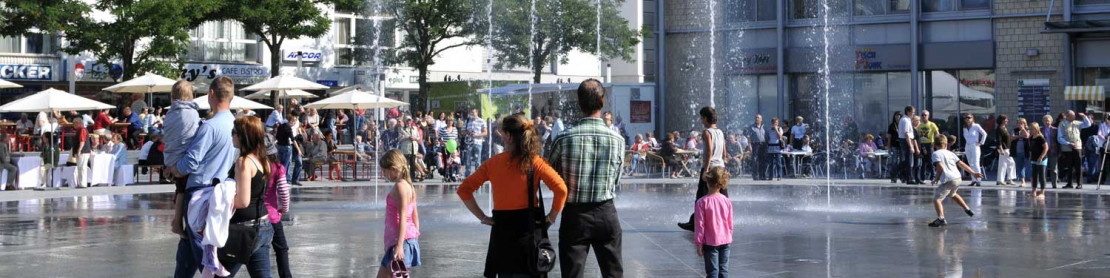 Wasserspiel, Marktplatz Langenfeld