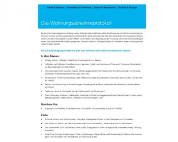 01 Das Wohnungsabnahmeprotokoll