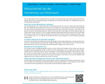 03 Mietsicherheit bei der Vermietung von Wohnraum