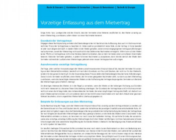 14 Vorzeitige Entlassung aus dem Mietvertrag