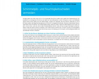 18 Schimmelpilz- und Feuchtigkeitsschäden