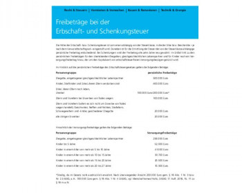 23 Freibeträge Erbschaft- und Schenkungsteuer