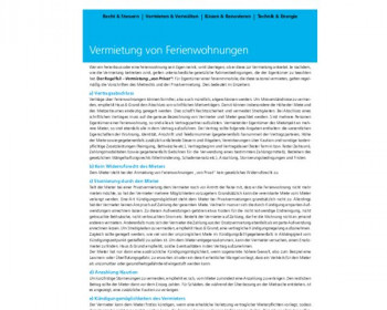 30 Vermietung von Ferienwohnungen