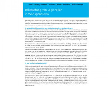 32 Bekämpfung von Legionellen in Wohngebäuden