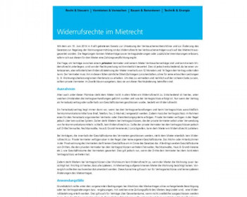 38 Widerrufsrechte im Mietrecht