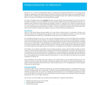 38 Widerrufsrechte im Mietrecht