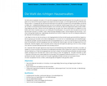 46 Die Wahl des richtigen Hausverwalters