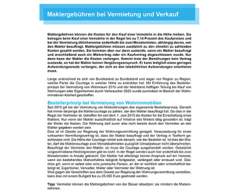 F04 Maklergebühren bei Vermietung und Verkauf