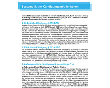 V02 Systematik der Kündigungsmöglichkeiten
