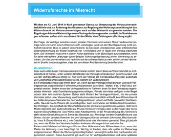 V16 Widerrufsrechte im Mietrecht