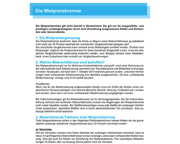 V17 Die Mietpreisbremse