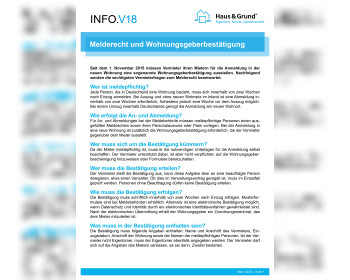 V18 Melderecht und Wohnungsgeberbestätigung