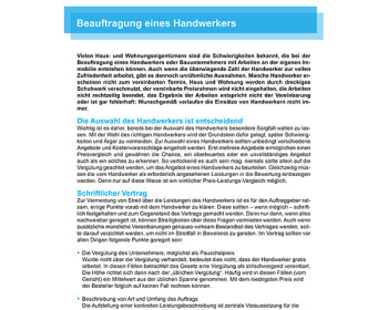 W03 Beauftragung eines Handwerkers
