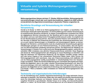 W11a Virtuelle Wohnungseigentümerversammlung