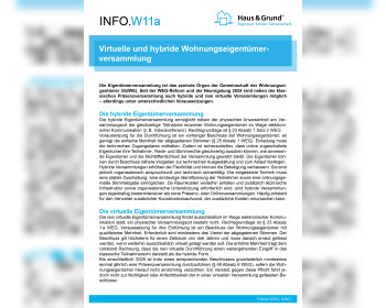 W11a Virtuelle Wohnungseigentümerversammlung