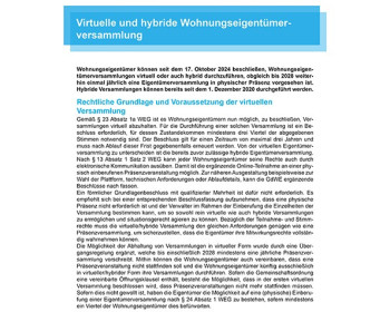 W11a Virtuelle Wohnungseigentümerversammlung