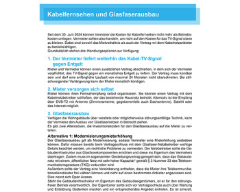 W14 Kabelfernsehen und Glasfaserausbau