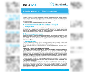 W14 Kabelfernsehen und Glasfaserausbau