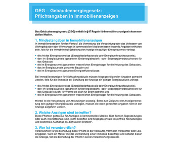 W16 GEG - Pflichtangaben in Immobilienanzeigen