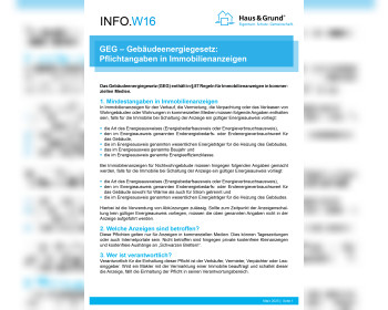 W16 GEG - Pflichtangaben in Immobilienanzeigen