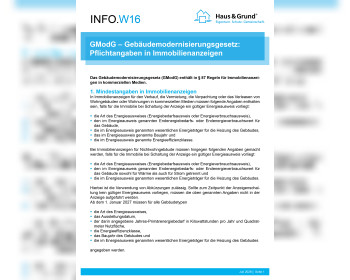 W16 GModG – Pflichtangaben in Immobilienanzeigen