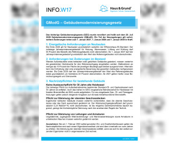 W17 GModG – Gebäudemodernisierungsgesetz