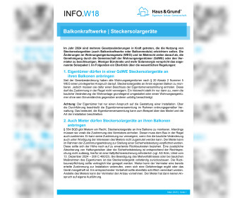 W18 Balkonkraftwerke - Steckersolargeräte