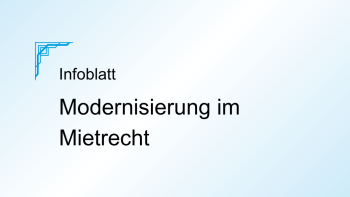 Modernisierung im Mietrecht