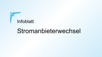 Stromanbieterwechsel