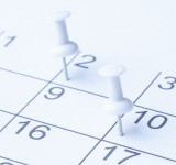Kalender mit Terminmarkierungen