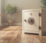 Kleiner Safe in Wohnung auf Boden