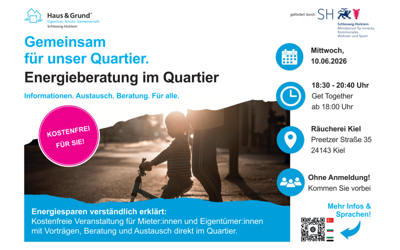 Infoabend am 10. Juni ab 18:30 Uhr in der Räucherei in Kiel