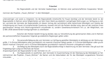Mustermietvertrag FraunWohnen Mustermietvertrag FraunWohnen