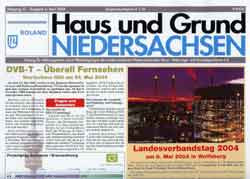 Zeitung Haus & Grund Niedersachsen