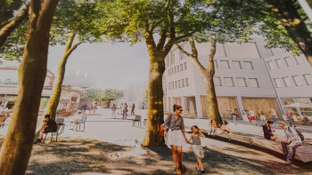 Theaterplatz mit neuer Randbebauung Theaterplatz mit neuer Randbebauung