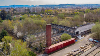Blick auf die alte Stadtgärtnerei hug alte stadtgaertnerei Luftaufnahme