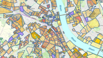 Ausschnitt aus dem digitalen Stadtplan Ausschnitt aus dem digitalen Stadtplan