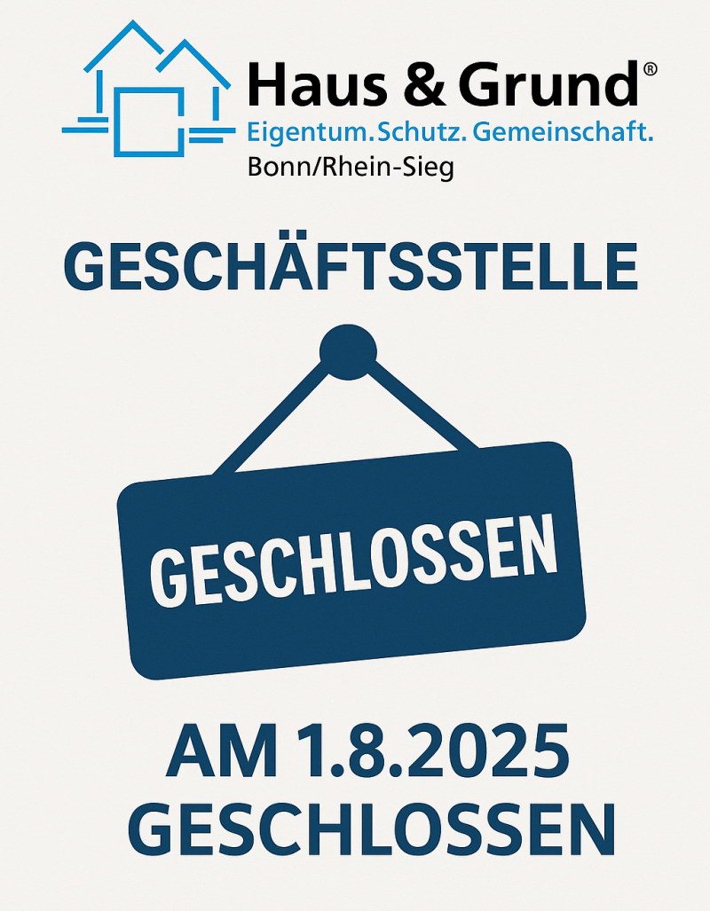 Geschäftsstelle 1.8.2025 geschlossen Geschäftsstelle 1.8.2025 geschlossen