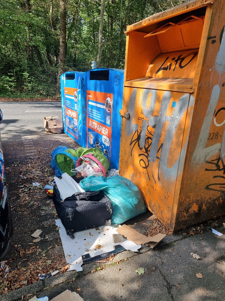 Dreck am Container Haager Weg