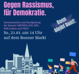 Plakat Gegen Rassismus, für Demokratie