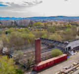 Blick auf die alte Stadtgärtnerei hug alte stadtgaertnerei Luftaufnahme