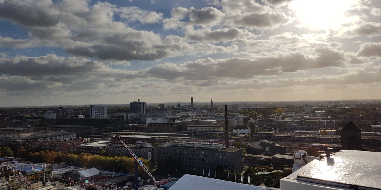 Bremen von der Bürgerweide Panoramafoto von Bremen von der Bürgerweide